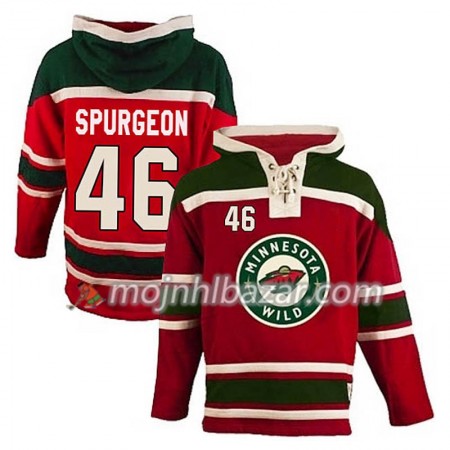 Dresovi Minnesota Wild Spurgeon 46 Crvena Hoodie Sawyer - Muške Dresovi Minnesota Wild Spurgeon 46 Crvena Hoodie Sawyer - Muške